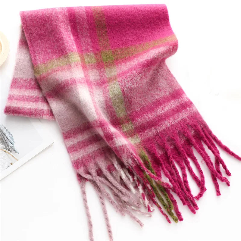 Ultra-Soft Korean Winter Cashmere-Feel Scarf – Thick, Warm & Stylish Tassel Shawl for Men & Women!