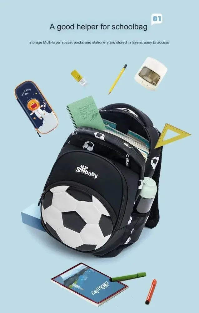 Football-Themed School Backpack – Durable & Stylish Travel Bag for Boys & Teenagers!