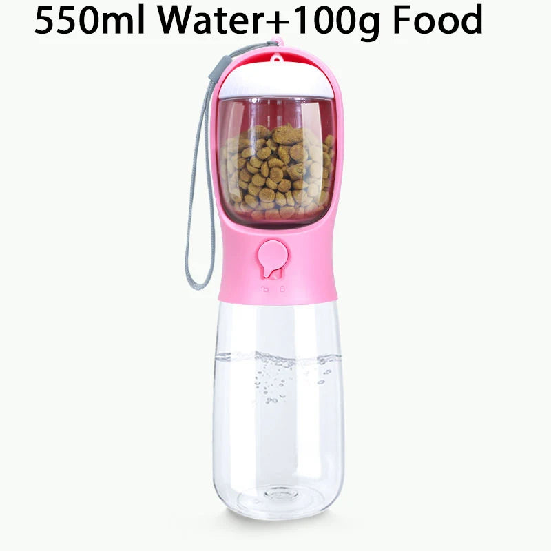 Dog Water food Bottle Portable Travel Pet Drinker Dog Bowl Food Cat Fountain Outdoor Walking Drinking Bottle Dogs Feeder