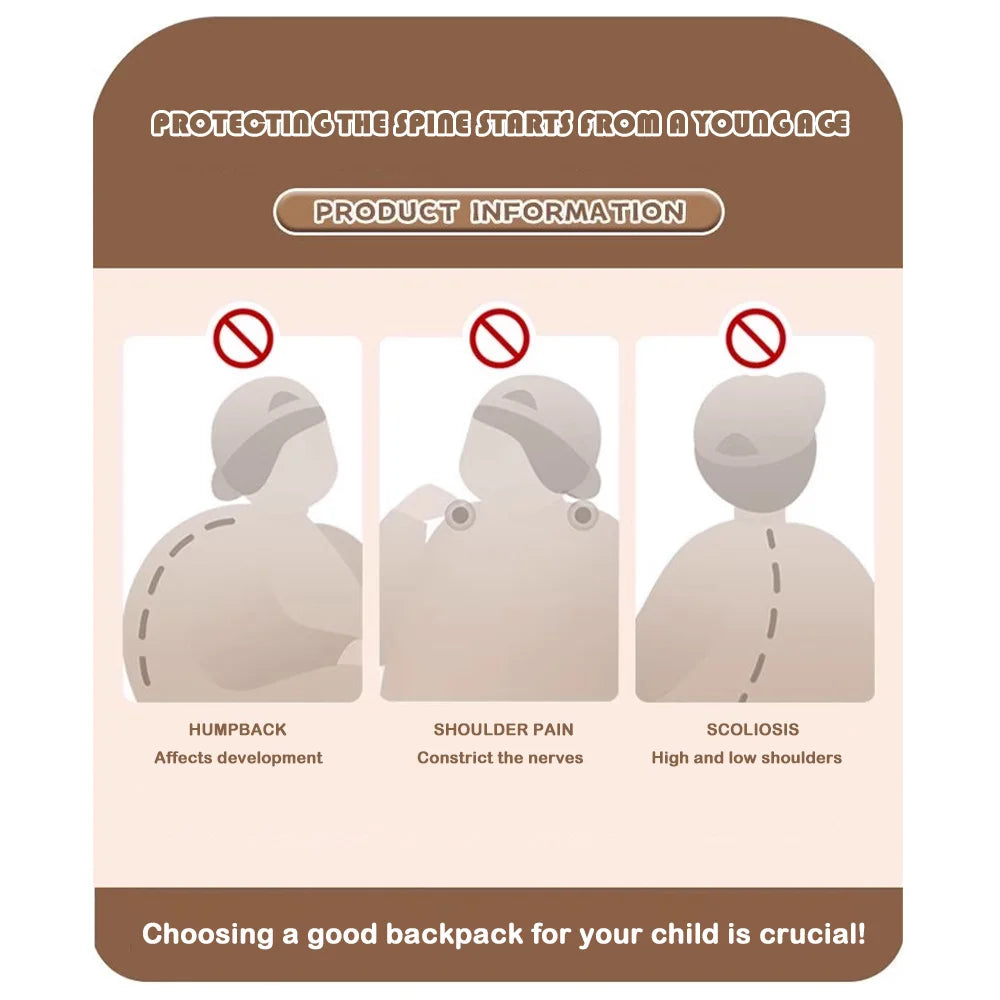 Waterproof Capybara Backpack Large Capacity Alleviate Burden School Bag Protecting Spine Widen Straps Backpack for Students
