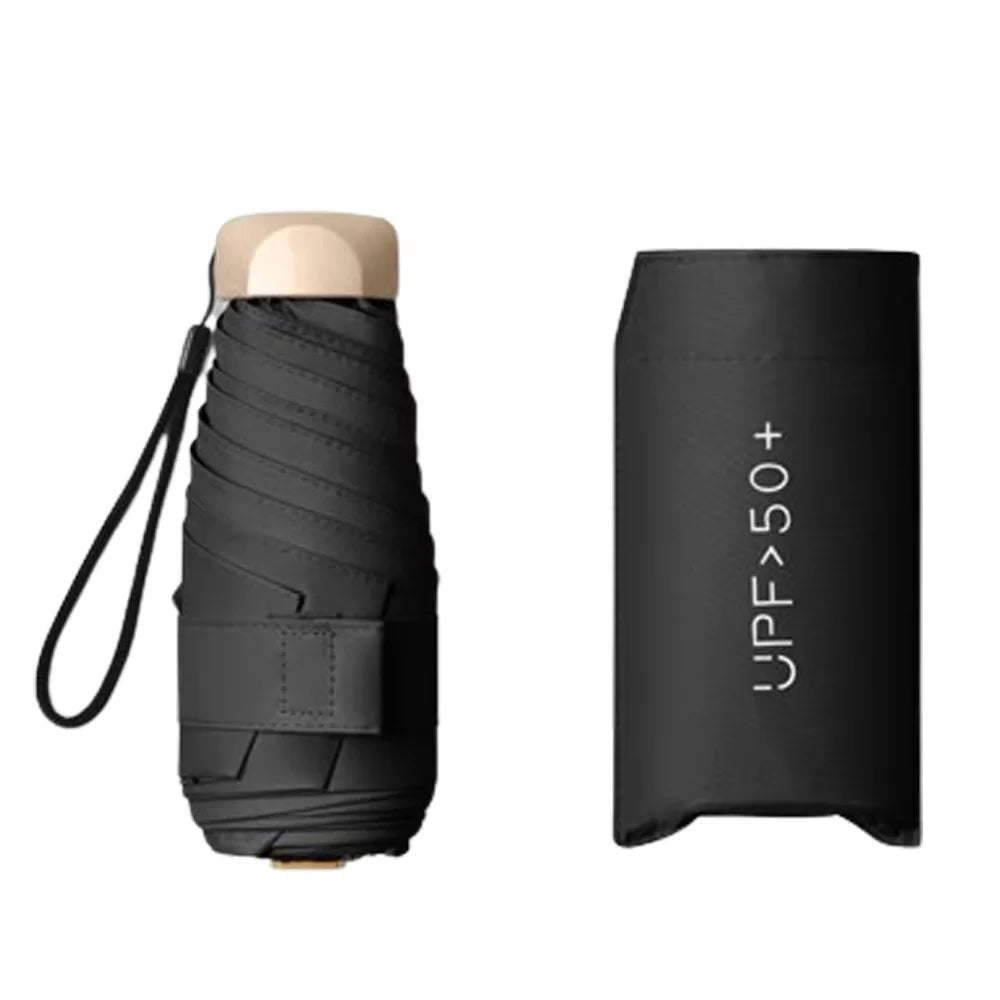 ☀️ Ultra-Compact Mini Folding Sun Umbrella – Pocket-Sized UV Protection for Travel & Everyday Use! ☔✨