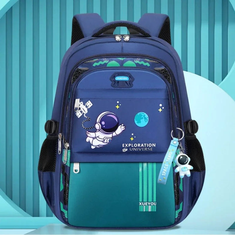 Astronaut-Themed Waterproof School Backpack – Lightweight, Spacious & Spinal Protection Design for Boys!
