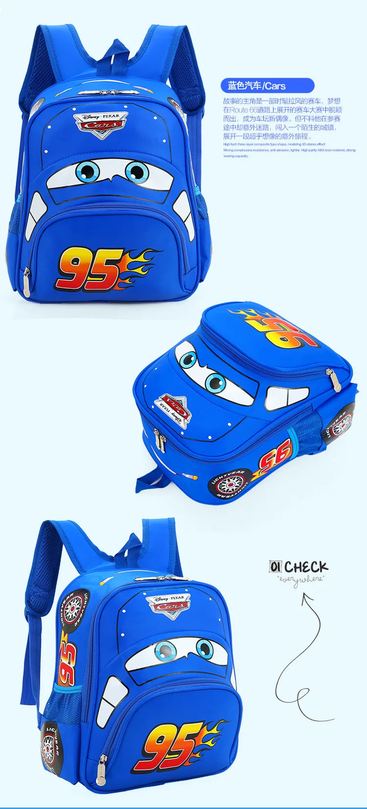 Disney Cars Kids Backpack – Safe, Durable & Fun School Bag for Boys (Ages 3-6)!