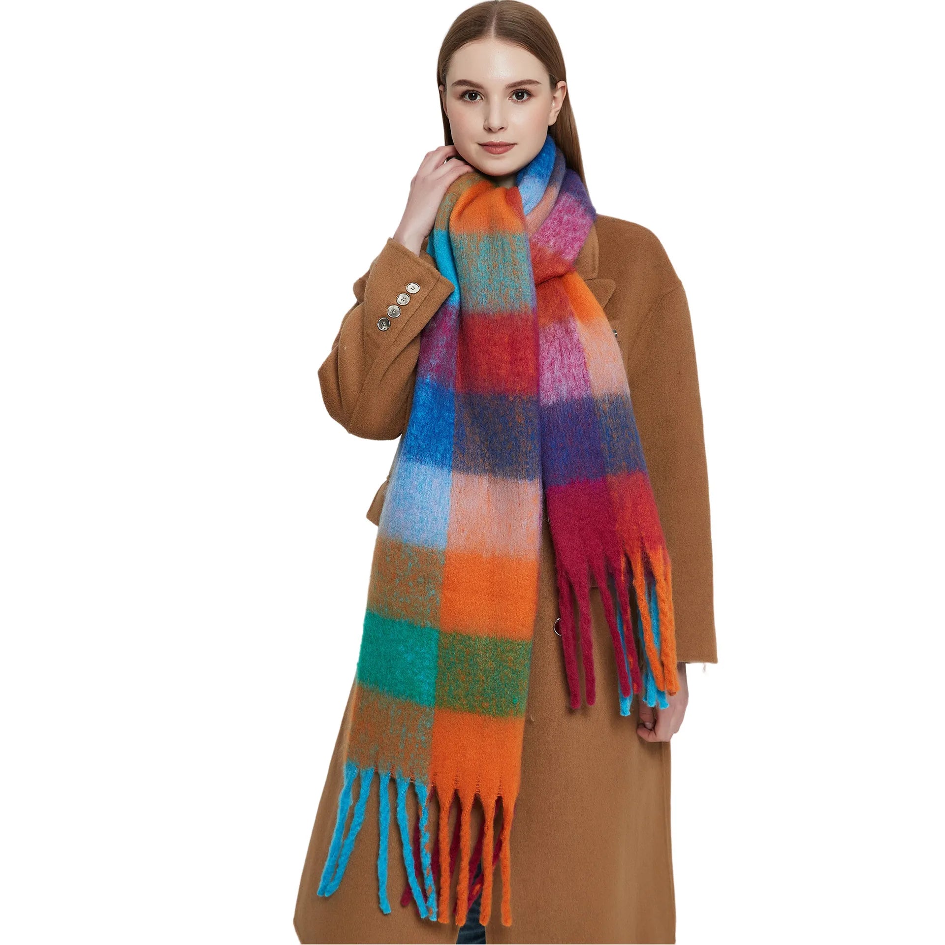 Luxury Cashmere-Feel Winter Scarf – Soft, Warm & Elegant Shawl Wrap with Tassels for Women!