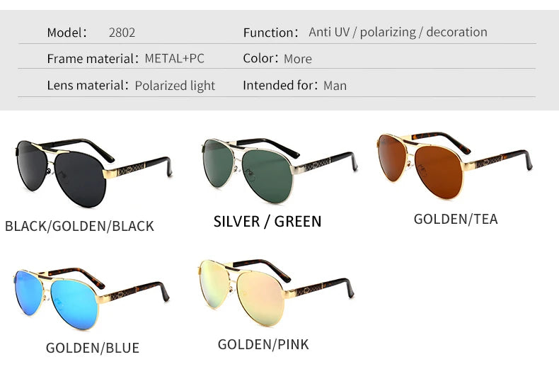 Retro Pilot Polarized Sunglasses – UV400 Alloy Frame Shades for Men & Women ✨🚘