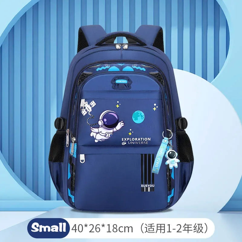 Astronaut-Themed Waterproof School Backpack – Lightweight, Spacious & Spinal Protection Design for Boys!