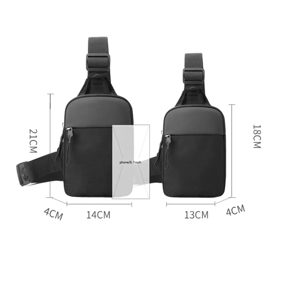 Men's Small Canvas Chest Bag – Stylish Crossbody Sling Bag for Travel & Sports