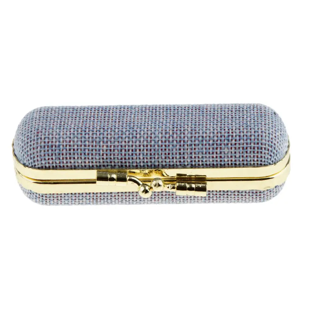 Soft Linen Lipstick Case with Mirror – Elegant Travel-Friendly Makeup Holder