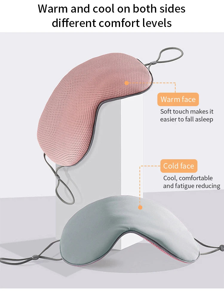 Sleeping Eye Mask Korean Style Ice Silk Warm And Cool Dual Use Adjustable Travel Light Blocking Breathable Eye Mask