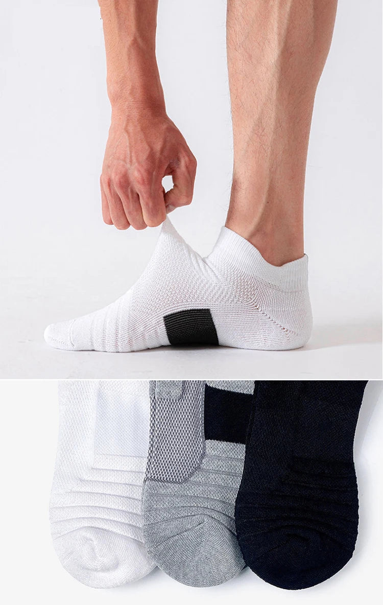 3/6/12 Pairs Mesh Sports Terry Socks – Cushioned, Moisture-Wicking Socks for Running, Hiking & Cycling