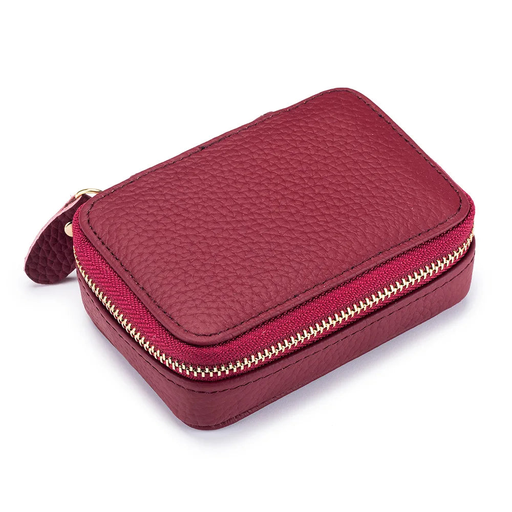 Luxury Mini Lipstick Case with Mirror – Elegant Travel Makeup Bag & Multi-Use Organizer