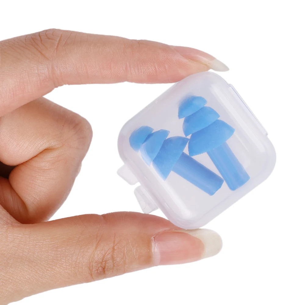🌙 Sleep Soundly & Swim Safely – Waterproof Noise-Cancelling Silicone Earplugs with Convenient Carry Box! 🏊✨