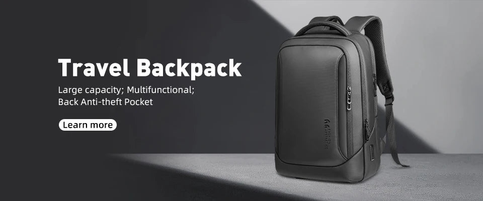 HK Slim Backpack For Men 15.6 Inch Laptop Bags Waterproof Minimalist Business Backpack With USB Charging Casual Travel Work Bag
