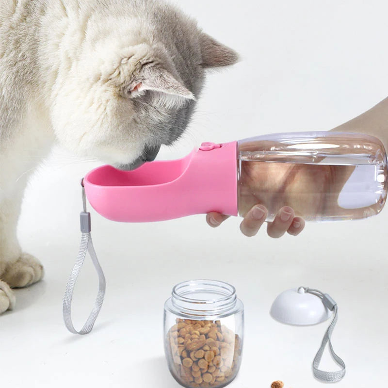 Dog Water food Bottle Portable Travel Pet Drinker Dog Bowl Food Cat Fountain Outdoor Walking Drinking Bottle Dogs Feeder