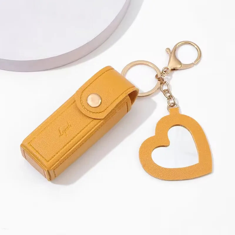 Mini Lipstick Cosmetic Bag with Mirror – Crocodile Pattern PU Travel Makeup Pouch & Organizer
