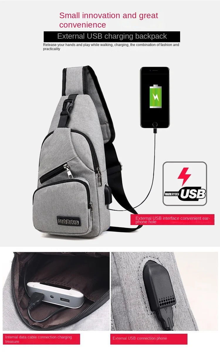 Fashion Casual Crossbody Bag Small Men's Shoulder Bag Men Diagonal Backpack Messenger Phone Bag Boy Fanny Chest Pack New