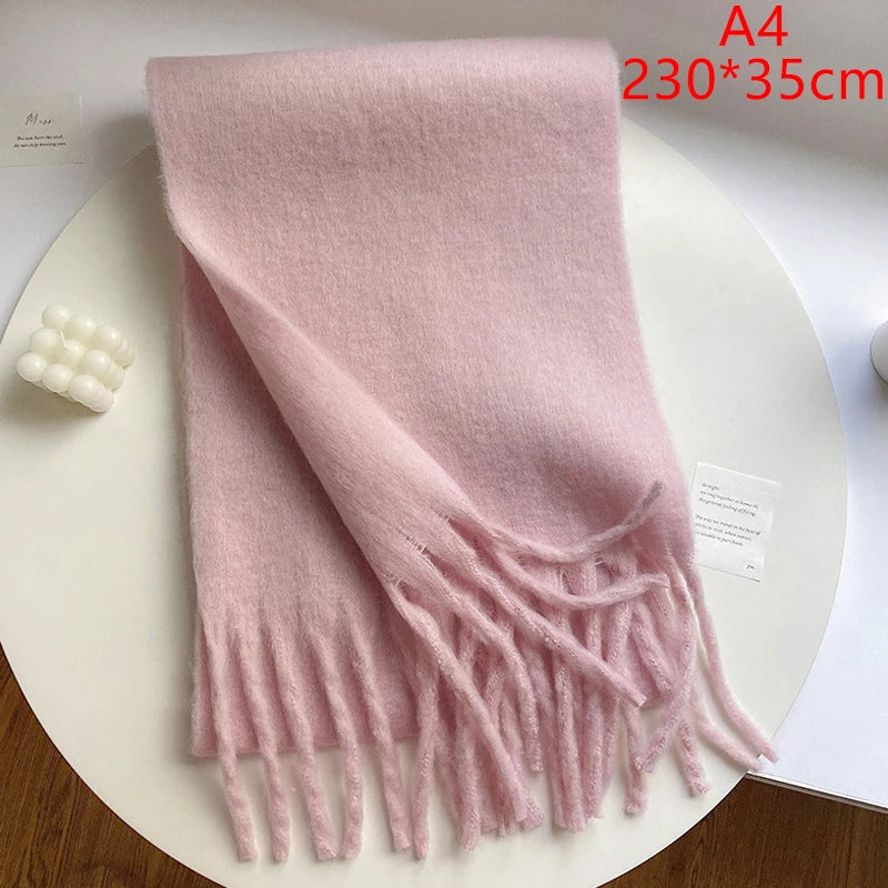 Luxury Cashmere-Feel Winter Scarf – Soft, Warm & Stylish Shawl Wrap with Tassels for Women!