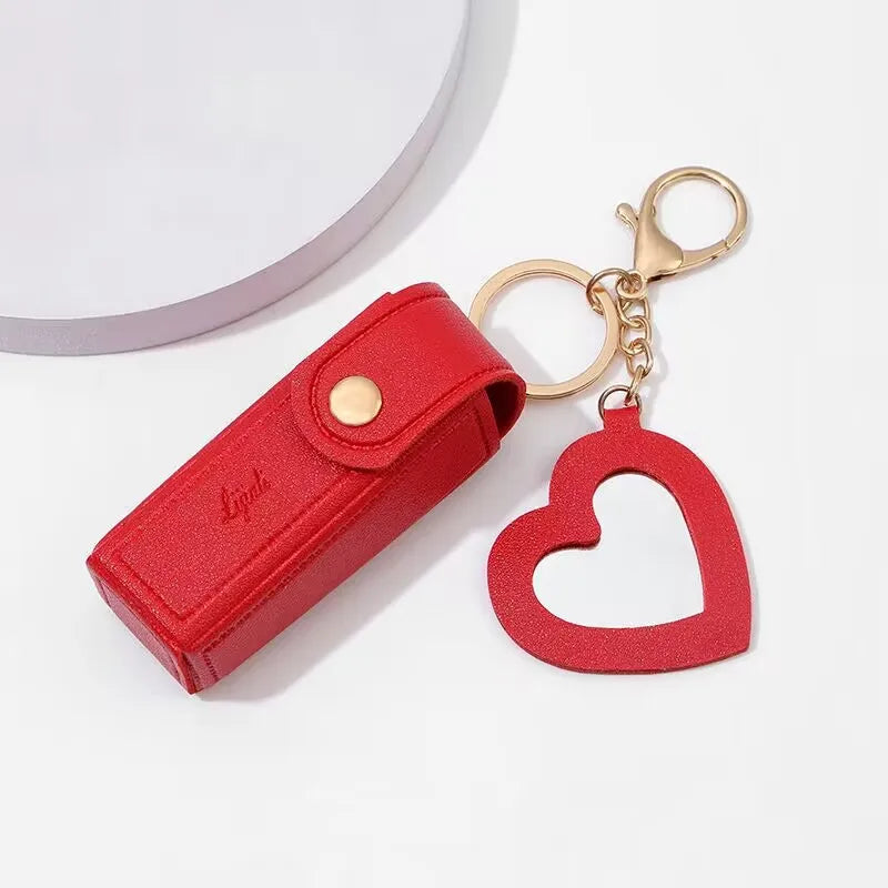Mini Lipstick Cosmetic Bag with Mirror – Crocodile Pattern PU Travel Makeup Pouch & Organizer