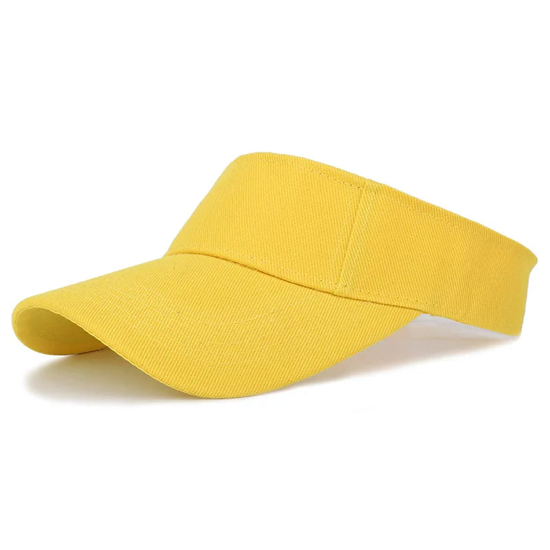 Summer Sun Hats Men Women Cotton Adjustable Visor UV Protection Top Empty Solid Sport Tennis Golf Running Sunscreen Baseball Cap