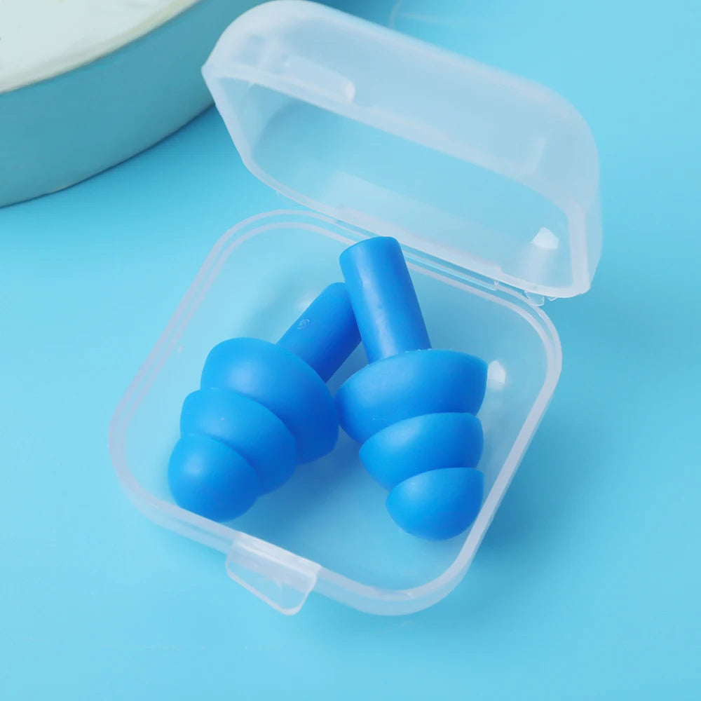 🌙 Sleep Soundly & Swim Safely – Waterproof Noise-Cancelling Silicone Earplugs with Convenient Carry Box! 🏊✨