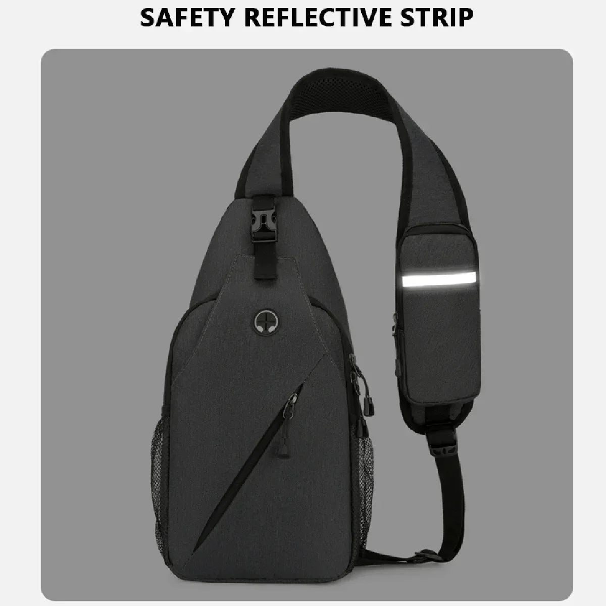New Casual Chest Bag – Men’s Mobile Phone Crossbody Bag, Multifunctional Lightweight Outdoor Sports Shoulder Bag
