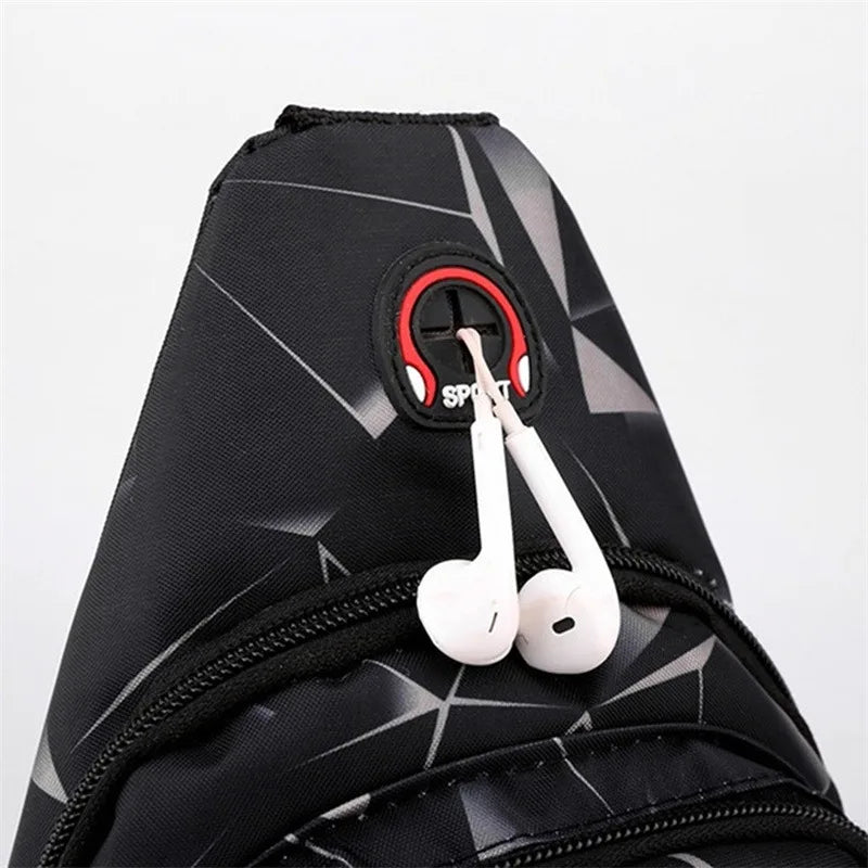 Oxford Cloth Casual Crossbody Bag – Unisex Sports Travel Outdoor Backpack, Lightweight Lovers Chest Shoulder Bag