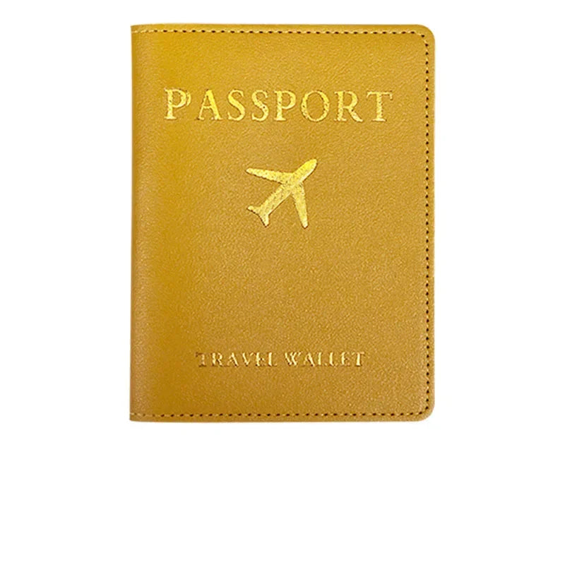 1PCS PU Leather Passport Holder Case – New Women & Men Passport Cover, Wallet, Travel Bank Card Document Bag