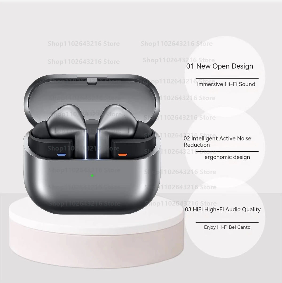 2024 New Buds 3 Pro True Wireless Bluetooth Earphone Headphone HiFi Sound Low Latency Noise Reduction Earbuds for IPhone Android