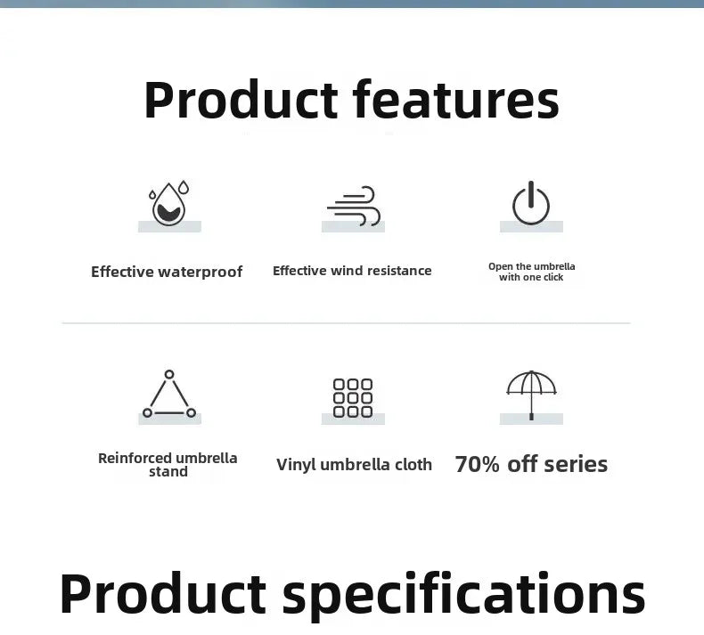 Automatic UV Umbrella Black Glue Sun And Rain Dual Purpose Sunshade Umbrella Logo Printable Three Fold UV Protection Business Ad