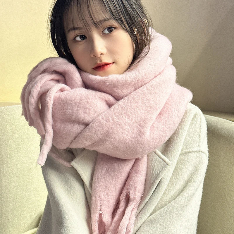 Luxury Cashmere-Feel Winter Scarf – Soft, Warm & Stylish Shawl Wrap with Tassels for Women!