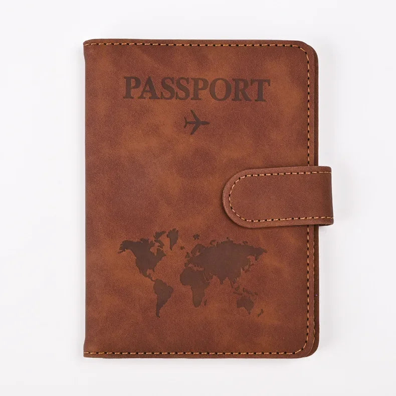 Passport Covers for Women & Men – Letter Print Passport Holder, Flight Ticket Clips, ID & Credit Card Holder, Travel Organizer