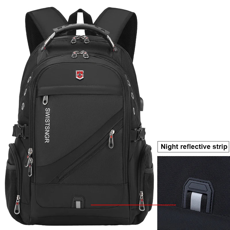 2025 Waterproof Laptop Backpack – 17/20 Inch Oxford Travel Rucksack for Men & Women, School Bag with Modern Design