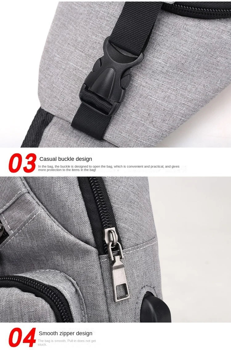 Fashion Casual Crossbody Bag Small Men's Shoulder Bag Men Diagonal Backpack Messenger Phone Bag Boy Fanny Chest Pack New