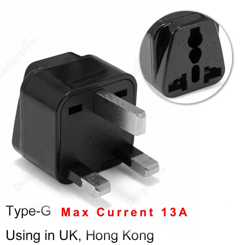 Universal Travel Plug Adapter – UK/EU/KR/US/AU/Brazil/French to Worldwide Power Socket Converter