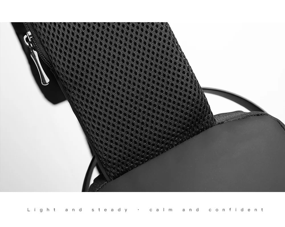 Men's Anti-Theft Chest Bag – USB Charging Crossbody Sling Bag for School, Travel & Daily Use