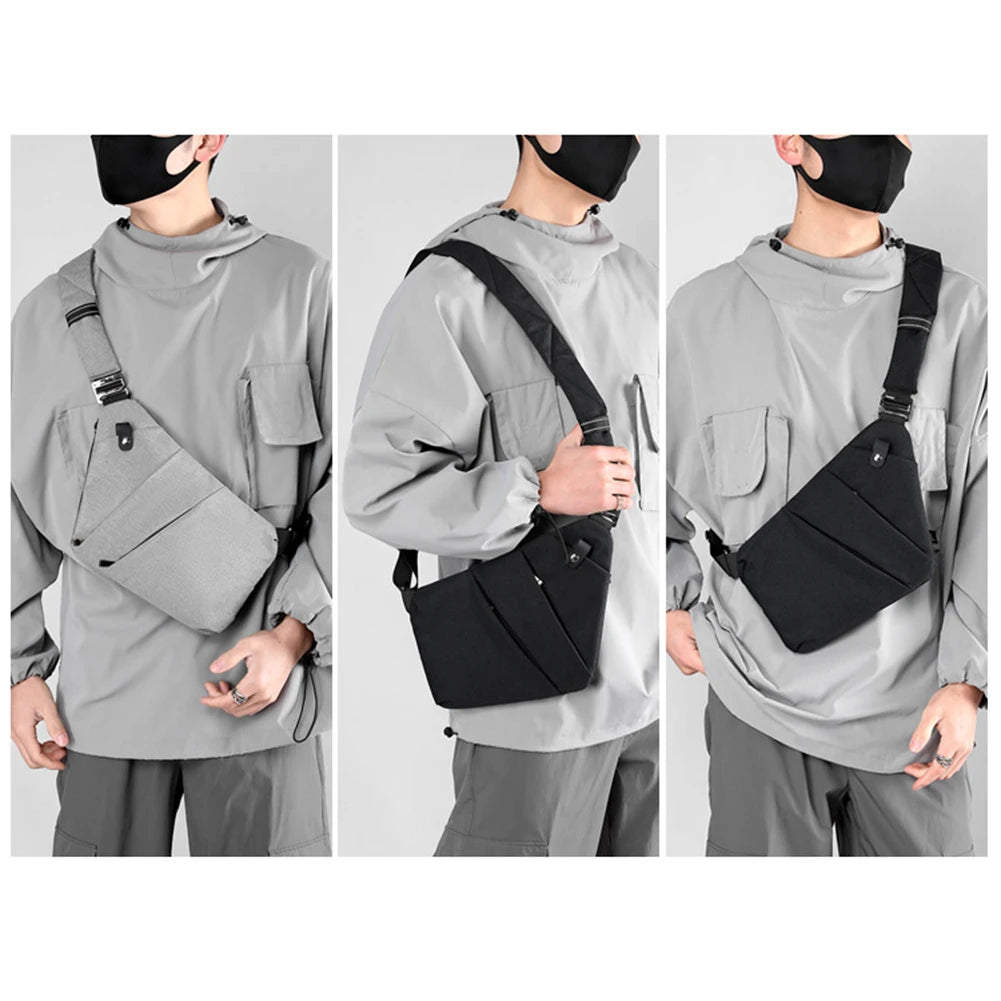 Men's Anti-Theft Travel Crossbody Bag – Mini Waterproof Sling Chest Bag for Everyday Use