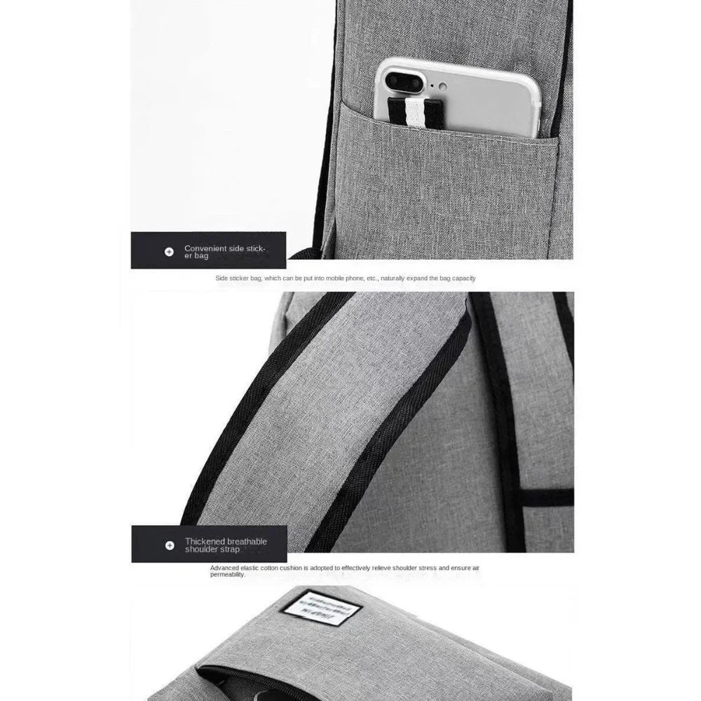15-Inch Versatile Backpack – Trendy Washable Oxford Cloth Computer Bag for School, Students, and Travel (Black, Grey, Blue, Red)