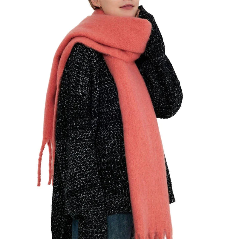 Luxury Cashmere-Feel Winter Scarf – Soft, Warm & Elegant Shawl Wrap with Tassels for Women!