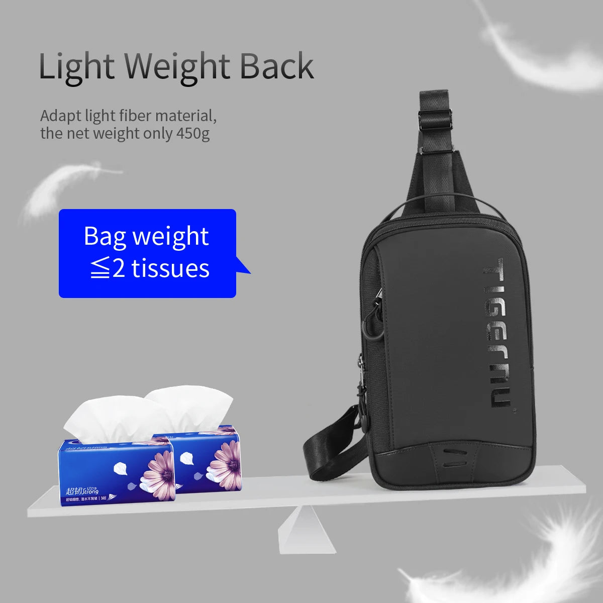 Men's Cool Style Chest Bag – Lightweight Crossbody Shoulder Bag with Lifetime Warranty