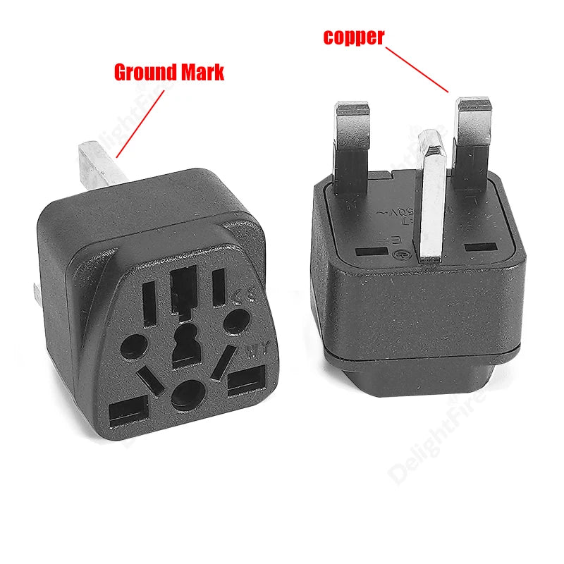 10A UK Plug Adapter – Type G Universal Travel Charger | EU/US/AU to UK Converter for British, Singapore, Malaysia Power Sockets