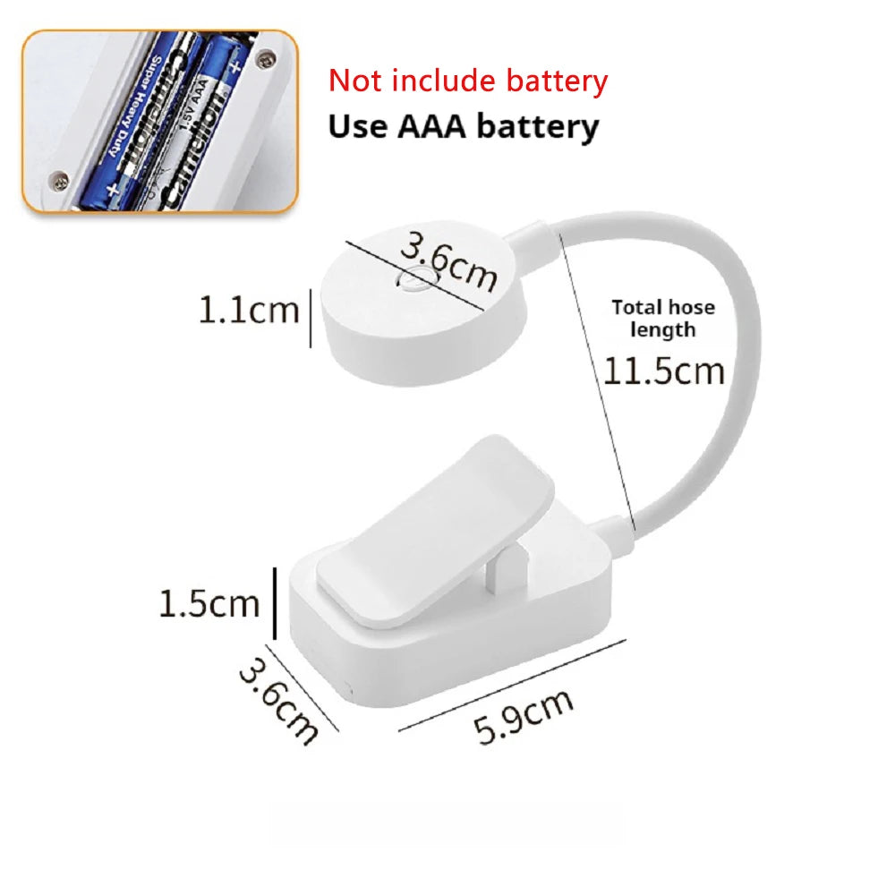 Portable LED Book Light – Eye Protection 360° Clip-On Desk Lamp for Reading, Travel & Bedroom
