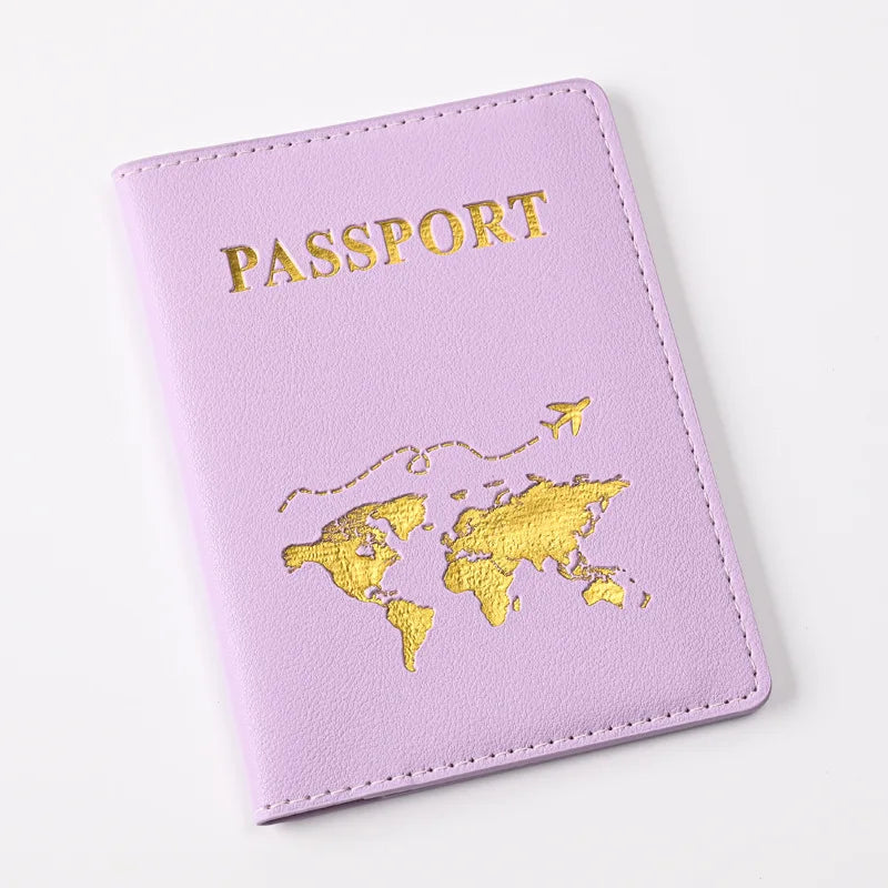 New Simple Fashion Passport Cover Thin Slim Travel Passport Holder Wallet Gift PU Leather Card Case Cover Unisex