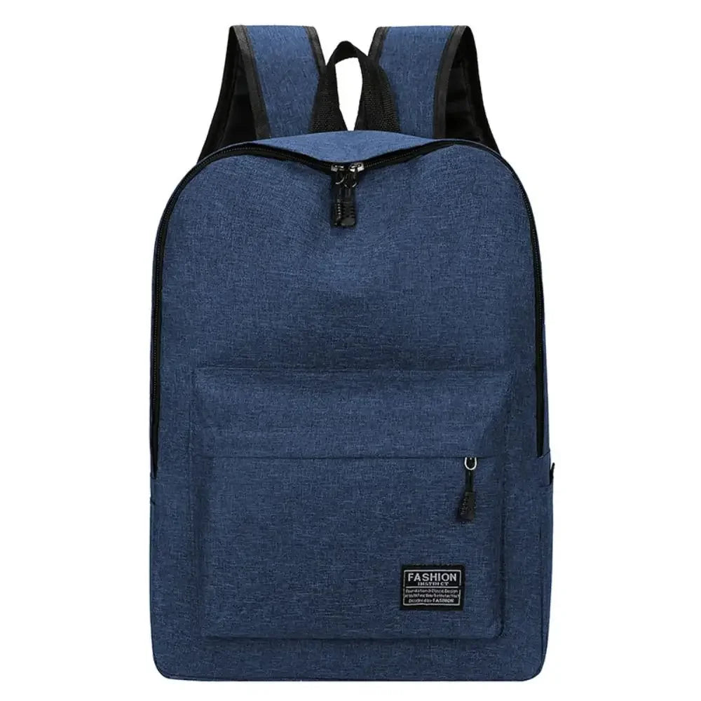 15-Inch Versatile Backpack – Trendy Washable Oxford Cloth Computer Bag for School, Students, and Travel (Black, Grey, Blue, Red)