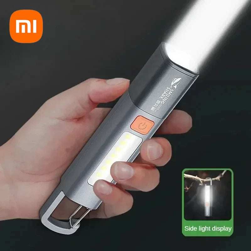 Xiaomi Outdoor Flashlight – Portable Strong Light with Variable Focus, Floodlight Side Lights & Long Range Rechargeable Flashlight