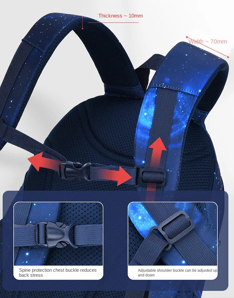 2025 Waterproof Orthopedic School Backpack – Durable & Comfortable Book Bag for Boys & Primary Students!