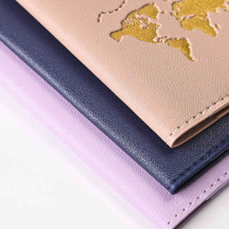 New Simple Fashion Passport Cover Thin Slim Travel Passport Holder Wallet Gift PU Leather Card Case Cover Unisex