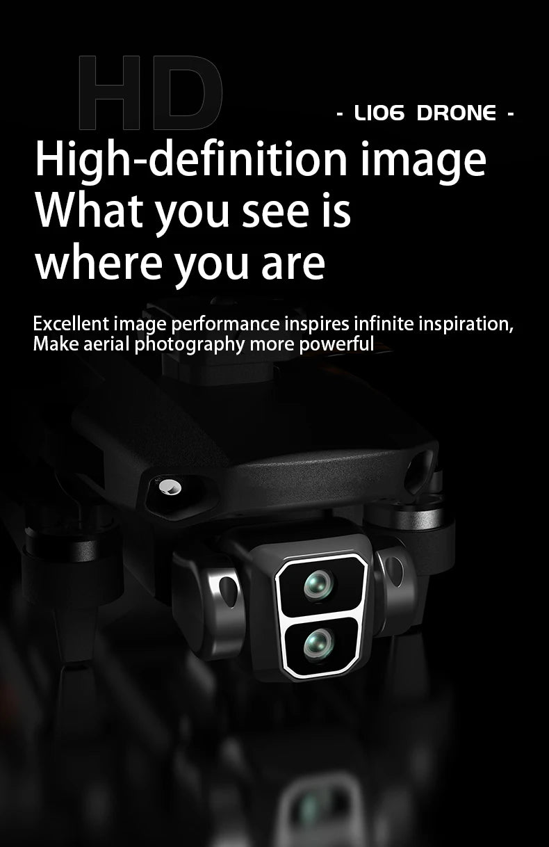 L106 MAX Brushless Dual Camera Drone – 360° Obstacle Avoidance, 2.4GHz RC Quadcopter with HD Camera