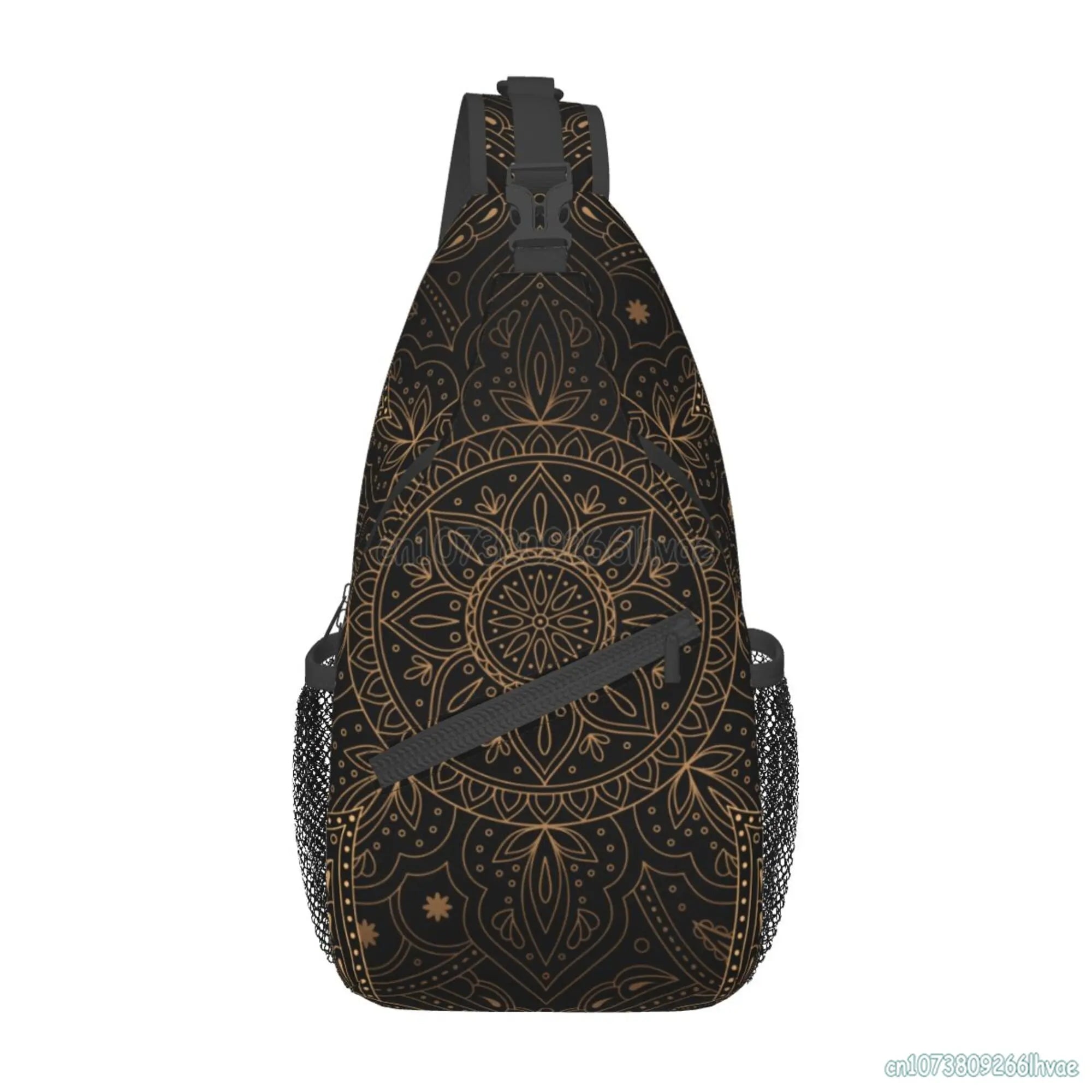 Oriental Mandala Royal Retro Floral Sling Bag – Unisex Crossbody Shoulder Chest Backpack for Travel and Hiking