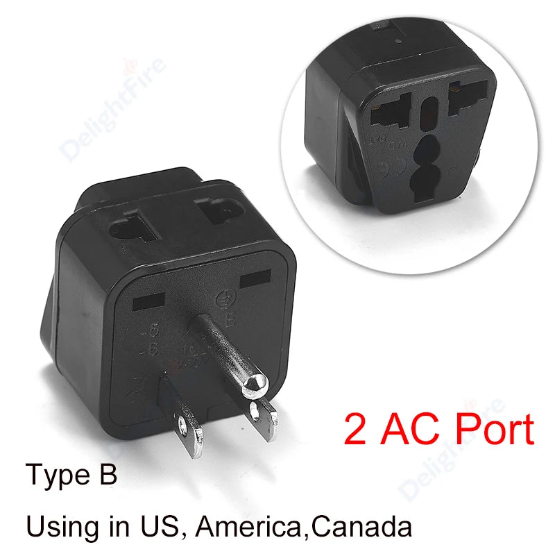 Universal Travel Plug Adapter – UK/EU/KR/US/AU/Brazil/French to Worldwide Power Socket Converter