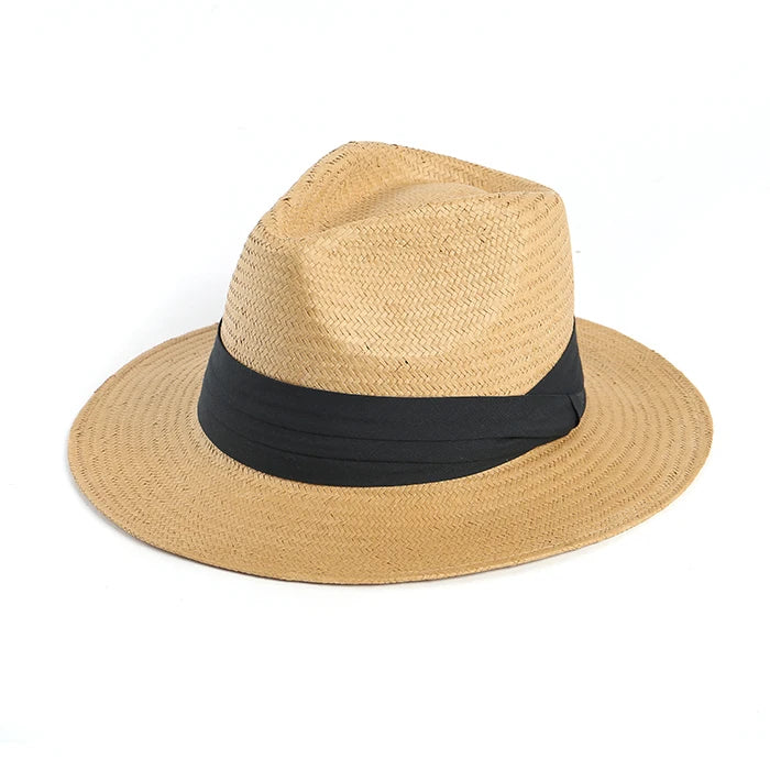 Sombrero Panama Hombre Summer Sun Protection Straw Hat Five Cent Grass Woven Panama Hat For Men Big Head Big Size Gentleman Hats